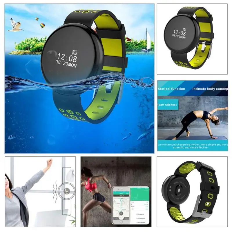 Waterproof Bluetooth-compatible Blood Pressure Heart Rate Monitor Smart Wrist Watch
Waterproof Bluetooth-compatible Blood Pressure Heart Rate Monitor Smart Wrist Watch
