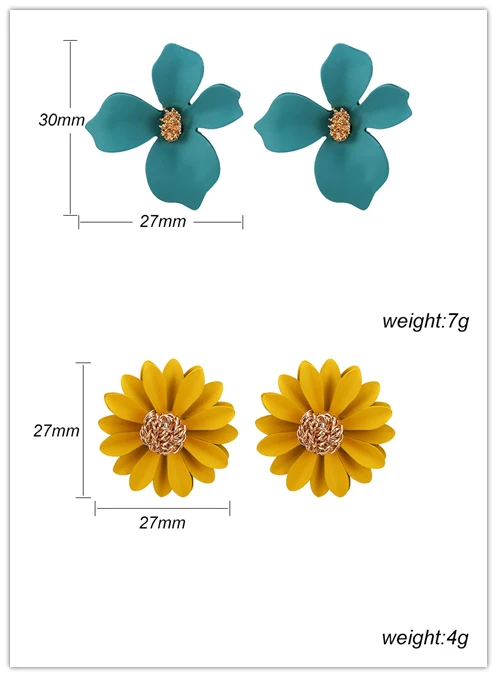 Bohopan Colorful Flower Shape Stud Earrings Elegant Sweet Summer Earring 2019 Fashion Daisy Jewelry statement For Women
Bohopan Colorful Flower Shape Stud Earrings Elegant Sweet Summer Earring 2019 Fashion Daisy Jewelry statement For Women
