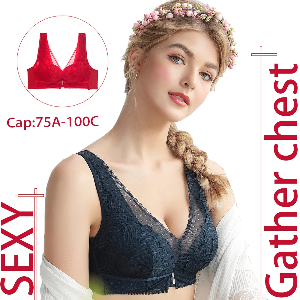 SURE YOU LIKE Plus Size Bra Seamless Bras For Women Underwear Gather Chest Sexy Lace Brassiere Push Up Bralette With Pad Vest
SURE YOU LIKE Plus Size Bra Seamless Bras For Women Underwear Gather Chest Sexy Lace Brassiere Push Up Bralette With Pad Vest