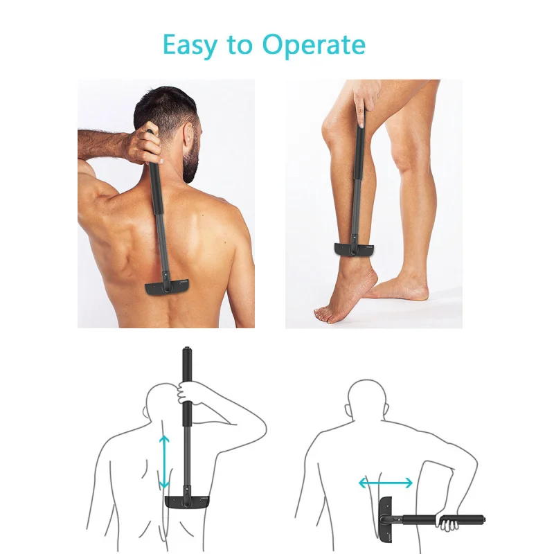 Portable Men Shaving 180 Degrees Electric Foldable Back Leg Shaver Long Handle Hair Remover Blade Body Trimmer Self Groomer
Portable Men Shaving 180 Degrees Electric Foldable Back Leg Shaver Long Handle Hair Remover Blade Body Trimmer Self Groomer
