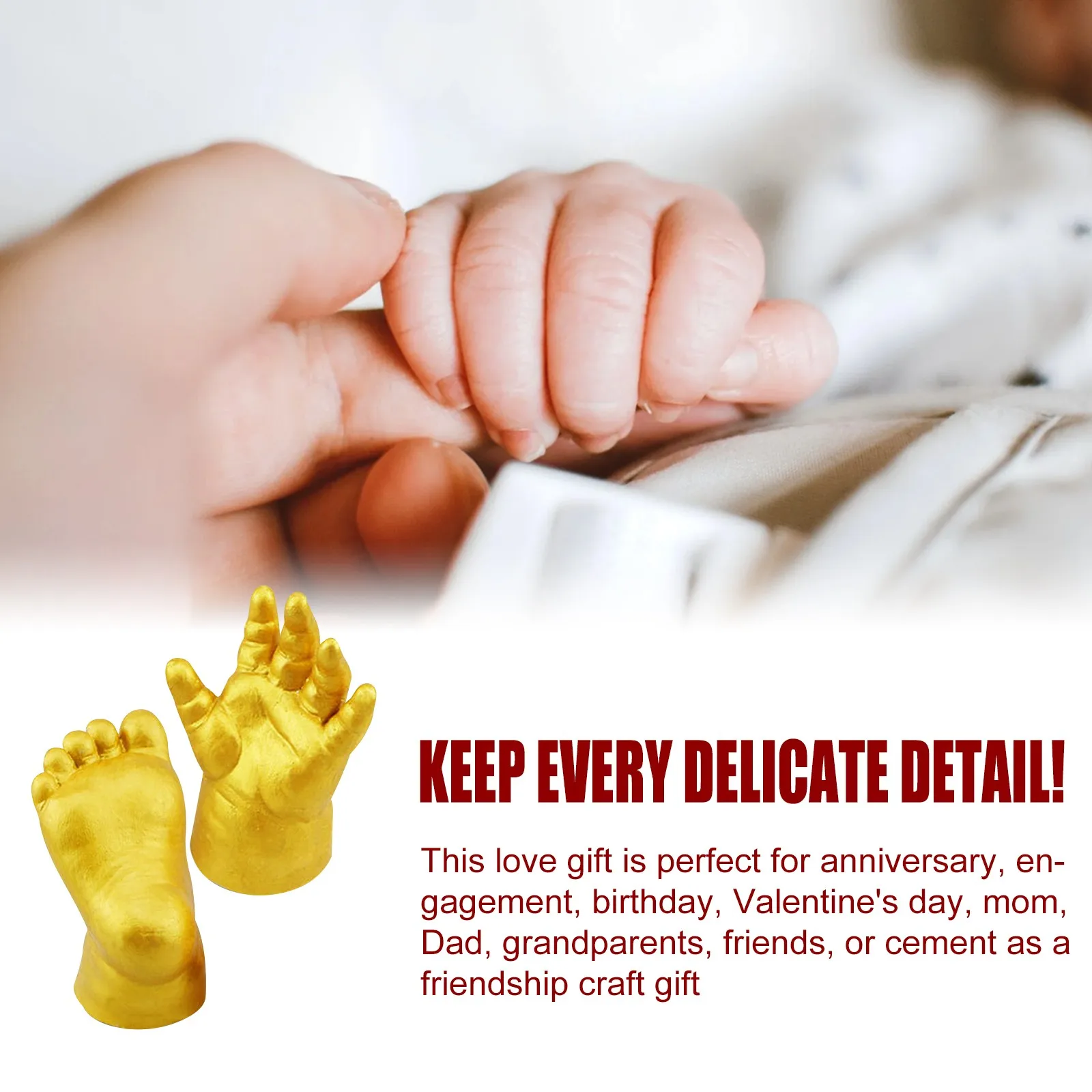 1set Baby 3d Hand Foot Print Mold Powder Plaster Casting Kit Handprint Footprint Keepsake Gift Baby Memorial Manual Diy Souvenir
1set Baby 3d Hand Foot Print Mold Powder Plaster Casting Kit Handprint Footprint Keepsake Gift Baby Memorial Manual Diy Souvenir