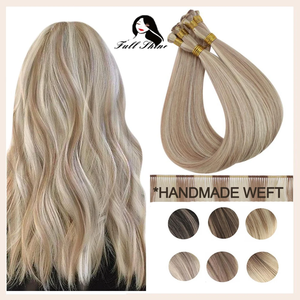 Full Shine Sew In Hair Weft Handmade Bundles 10A Hand Tied Weft 100% Virgin Human Hair Silky Straight Invisible Brazilian
Full Shine Sew In Hair Weft Handmade Bundles 10A Hand Tied Weft 100% Virgin Human Hair Silky Straight Invisible Brazilian