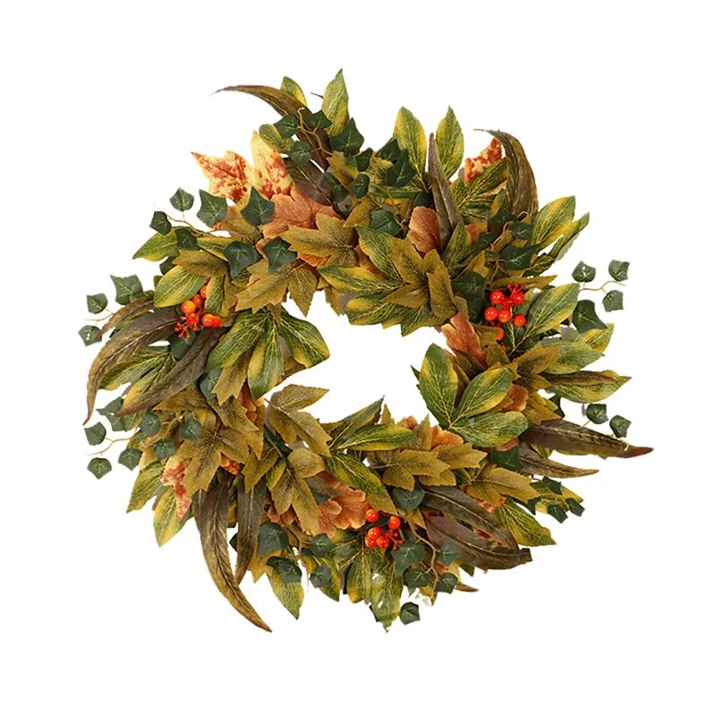 Green Maple Leaf Willow Leaf Decoration Wreath Wreath Thanksgiving Christmas Halloween Simulation Green Leaf Pendant
Green Maple Leaf Willow Leaf Decoration Wreath Wreath Thanksgiving Christmas Halloween Simulation Green Leaf Pendant