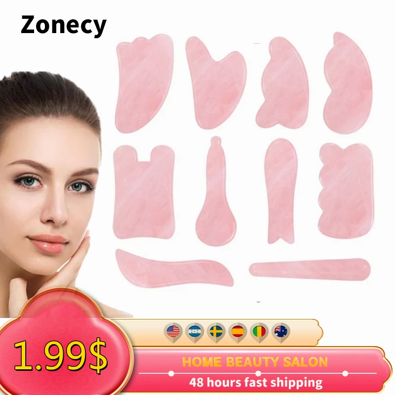 Rose Jade Gua Sha Body Massage Beauty Skin Care Tool Slimming Massager For Face Pink Guasha Natural Stone Quartz Gouache Scraper
Rose Jade Gua Sha Body Massage Beauty Skin Care Tool Slimming Massager For Face Pink Guasha Natural Stone Quartz Gouache Scraper