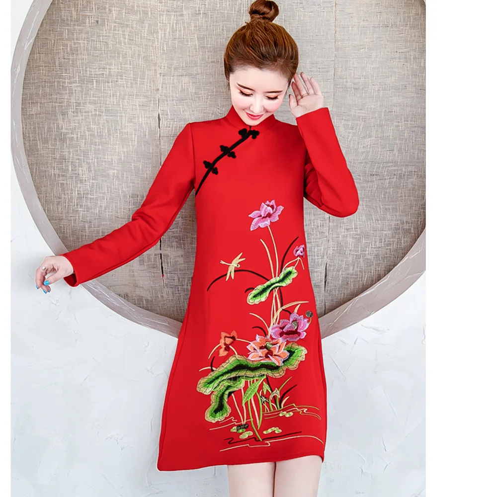 2020 long sleeve autumn winter Cheongsams Chinese style dress Elegant Slim Plus Size Qipao
2020 long sleeve autumn winter Cheongsams Chinese style dress Elegant Slim Plus Size Qipao