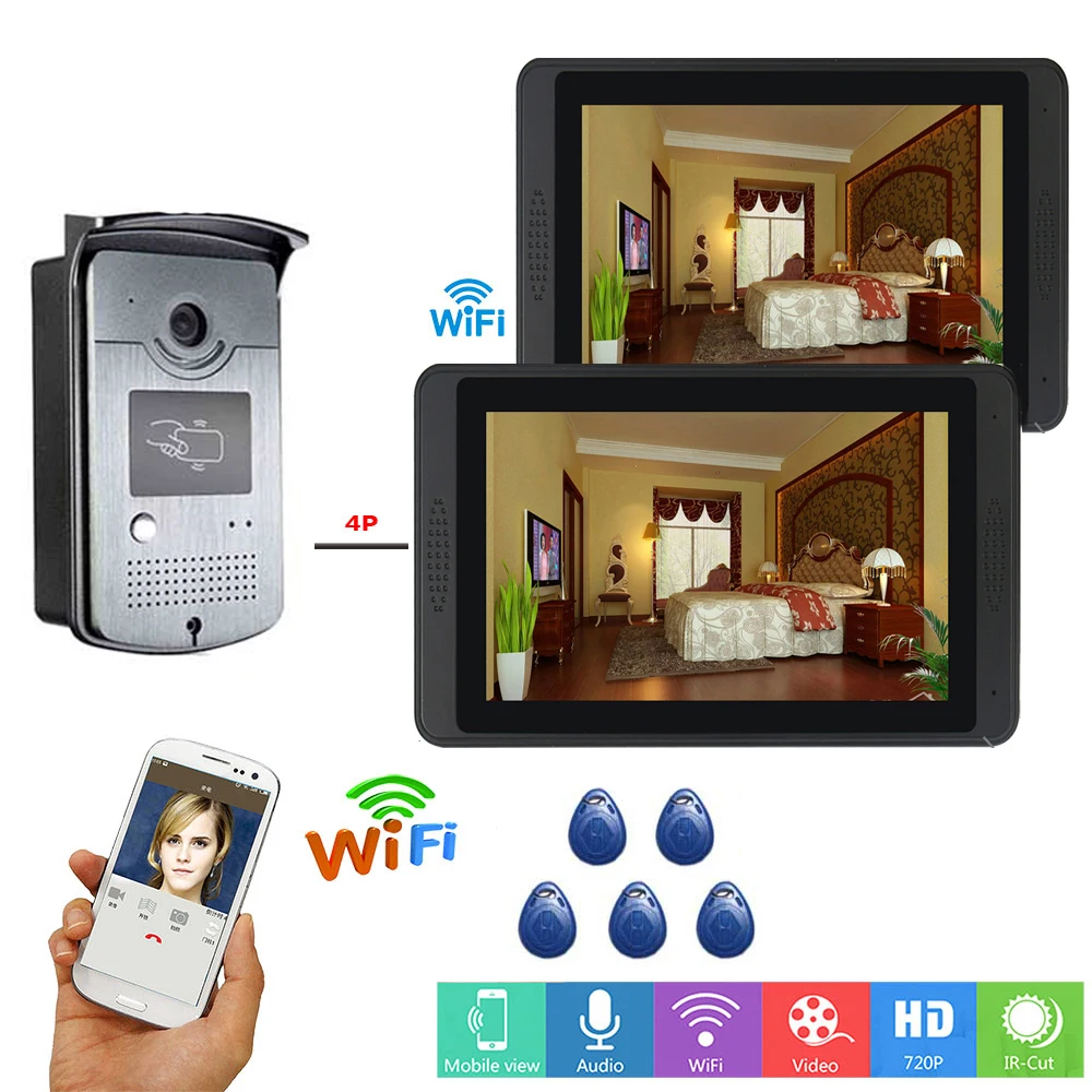 SmartYIBA 7 ''HD wifi беспроводной видео дверной звонок Домофон Система управления