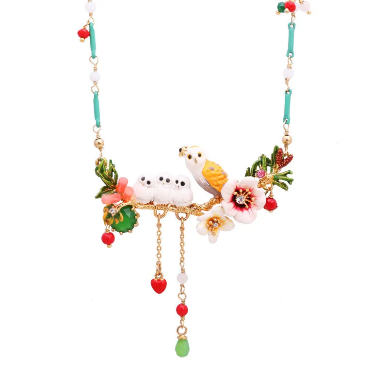 French romantic jewelry enamel glaze owl series snow owl baby zircon tassel luxury necklace autumn and winter new
French romantic jewelry enamel glaze owl series snow owl baby zircon tassel luxury necklace autumn and winter new