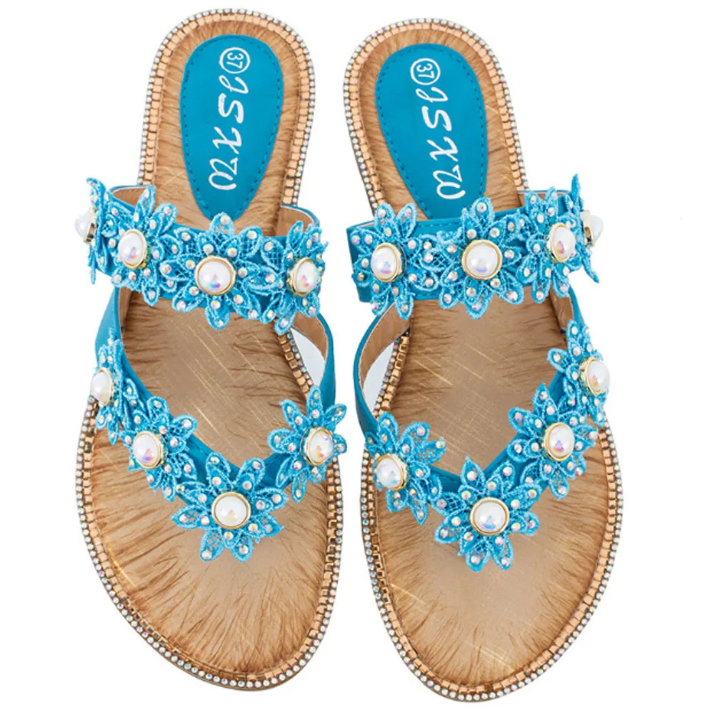 RIBETRINI 2020 New Arrival Women Flowers Decorating Shoes Women Comfy Low Heel Slippers Summer Pearl Slides
RIBETRINI 2020 New Arrival Women Flowers Decorating Shoes Women Comfy Low Heel Slippers Summer Pearl Slides