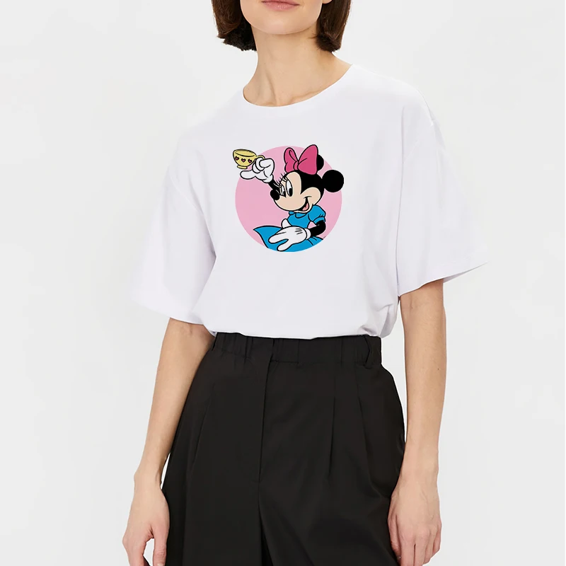 Women's T-shirts Disney Lovely Minnie Print White Tshirt Tops Lady Summer Harajuku Vintage Aesthetic Graphic Tees Woman Clothes
Women's T-shirts Disney Lovely Minnie Print White Tshirt Tops Lady Summer Harajuku Vintage Aesthetic Graphic Tees Woman Clothes