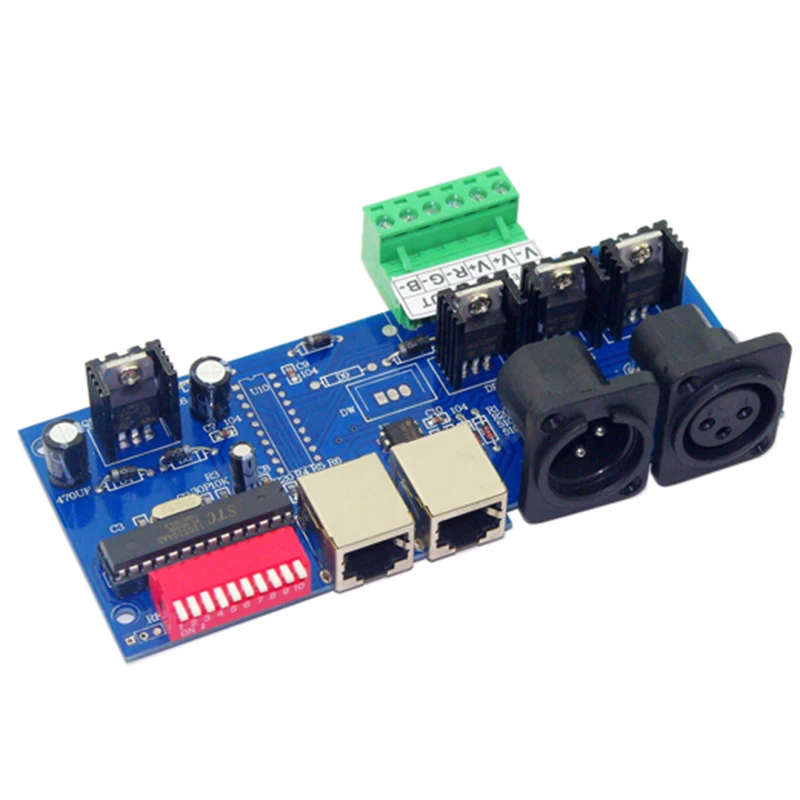 DC12V 24V 3CH LED DMX512 декодер 3 канала * 5A 15A Макс контроллер Три CMOS с открытым выходом DMX
