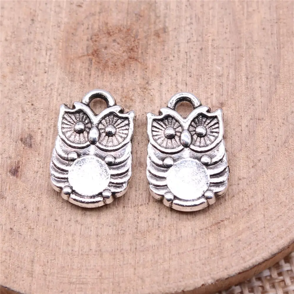Owl Charms For Jewelry Making Findings Handmade DIY Craft 20pcs Antique Silver Color 14x10mm
Owl Charms For Jewelry Making Findings Handmade DIY Craft 20pcs Antique Silver Color 14x10mm