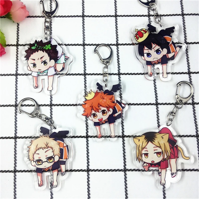 New Anime Haikyuu Kageyama Hinata Kenma Kozume Acrylic Figure Keychain Cute Cartoon Funny Crying Face Key Ring Pendant
New Anime Haikyuu Kageyama Hinata Kenma Kozume Acrylic Figure Keychain Cute Cartoon Funny Crying Face Key Ring Pendant