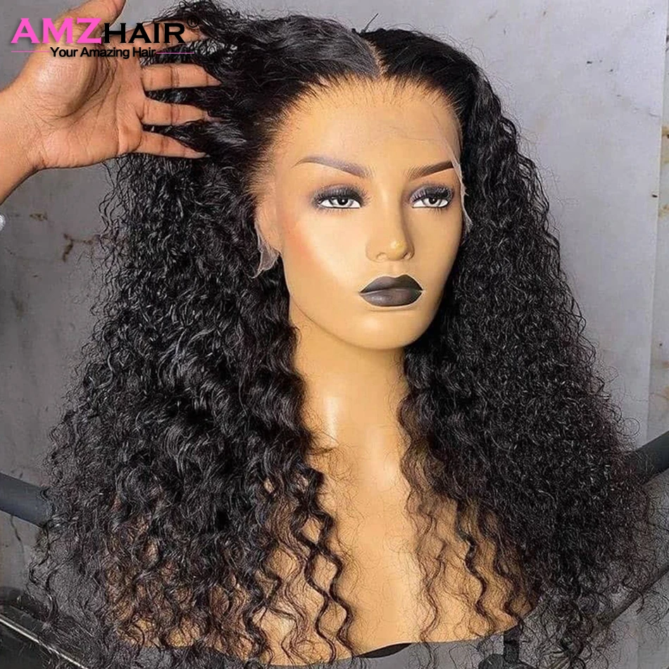 Pre Plucked 13x4 Lace Frontal Wig 4x4 Brazilian Deep Curly Lace Closure Wig Kinky Curly Lace Front wigs for Women Human Hair
Pre Plucked 13x4 Lace Frontal Wig 4x4 Brazilian Deep Curly Lace Closure Wig Kinky Curly Lace Front wigs for Women Human Hair