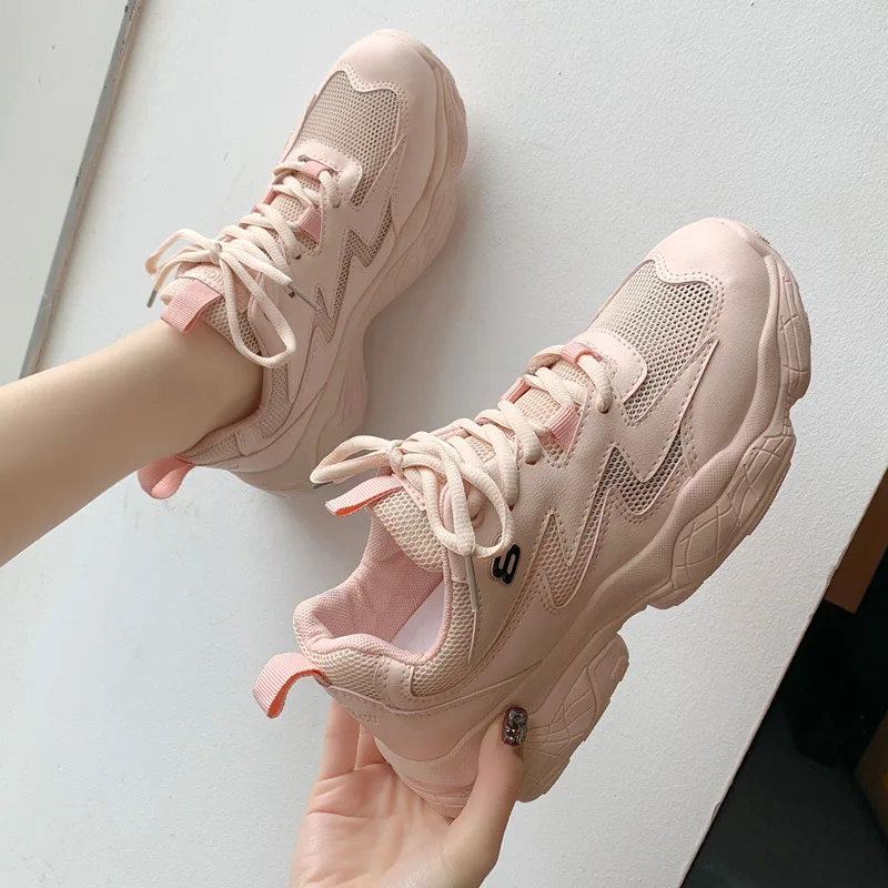 Women's Chunky Sneakers 2019 Fashion Women Platform Shoes Lace Up Pink Vulcanize Shoes Womens Female Trainers Dad Shoes
Women's Chunky Sneakers 2019 Fashion Women Platform Shoes Lace Up Pink Vulcanize Shoes Womens Female Trainers Dad Shoes