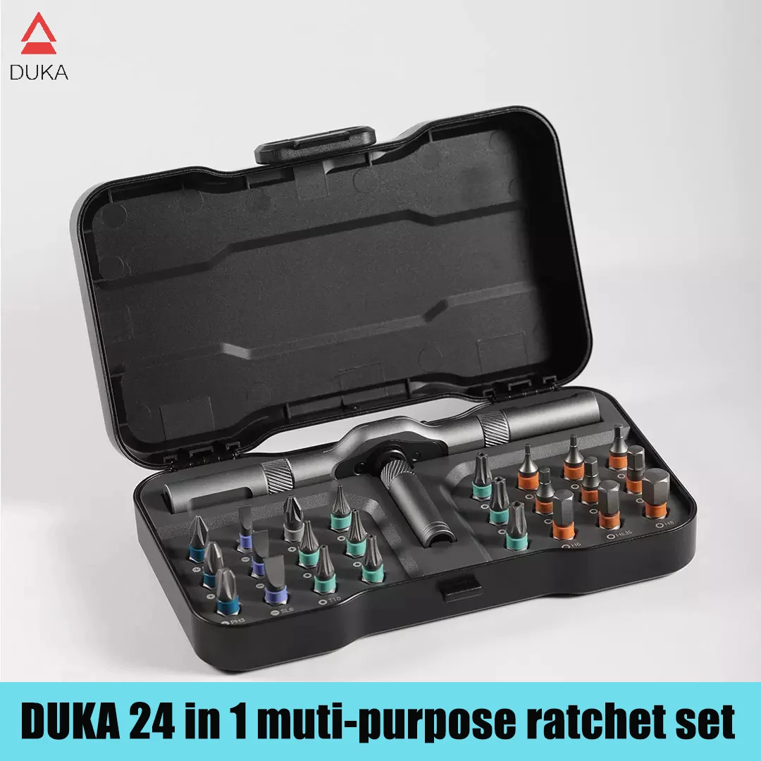 ATuMan DUKA 24 in 1 Multi-purpose Ratchet Wrench Screwdriver S2 Magnetic Bits Tools Set DIY Household Repair Tool
ATuMan DUKA 24 in 1 Multi-purpose Ratchet Wrench Screwdriver S2 Magnetic Bits Tools Set DIY Household Repair Tool