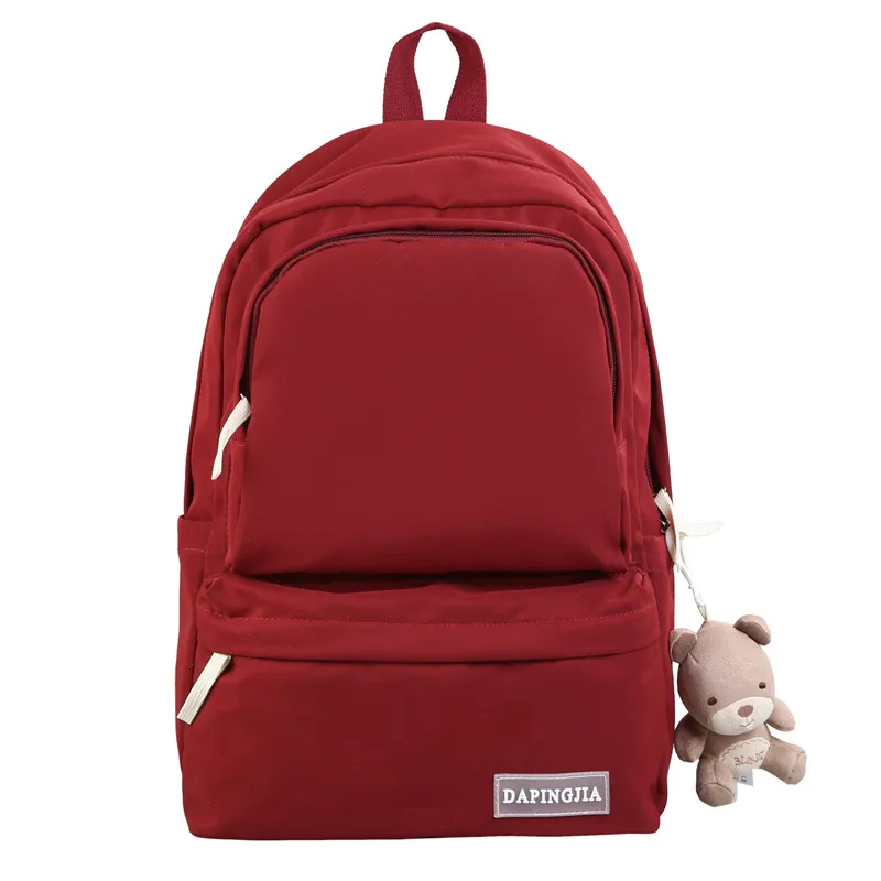 EST Large Capacity Waterproof Nylon Kawaii Pendant Backpack Women 2021 Bags Female Shoulders Solid Color School Book College Bag
EST Large Capacity Waterproof Nylon Kawaii Pendant Backpack Women 2021 Bags Female Shoulders Solid Color School Book College Bag