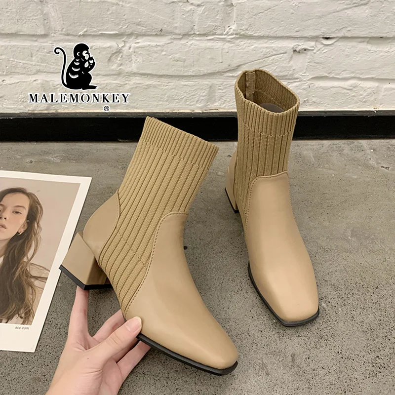 Fashion Sock Boots Square Head Chelsea Boots Women Winter Ankle Boots Mid Heel Slip On Botas Feminina Female Shoes 2021 Handmade
Fashion Sock Boots Square Head Chelsea Boots Women Winter Ankle Boots Mid Heel Slip On Botas Feminina Female Shoes 2021 Handmade