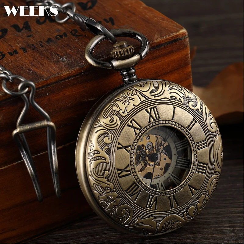 7 Style Roman Numeral Mechanical Pocket Watch Antique Vintage Luxury Steampunk Skeleton Engraved Fob Chain Clock for Men Women
7 Style Roman Numeral Mechanical Pocket Watch Antique Vintage Luxury Steampunk Skeleton Engraved Fob Chain Clock for Men Women