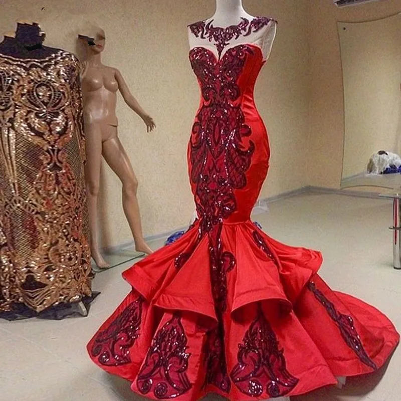 Stunning Evening Dress Red Elegant Long Evening Dresses Robe de soiree Abendkleider Sequins Evening Gown Mermaid Appliques
Stunning Evening Dress Red Elegant Long Evening Dresses Robe de soiree Abendkleider Sequins Evening Gown Mermaid Appliques
