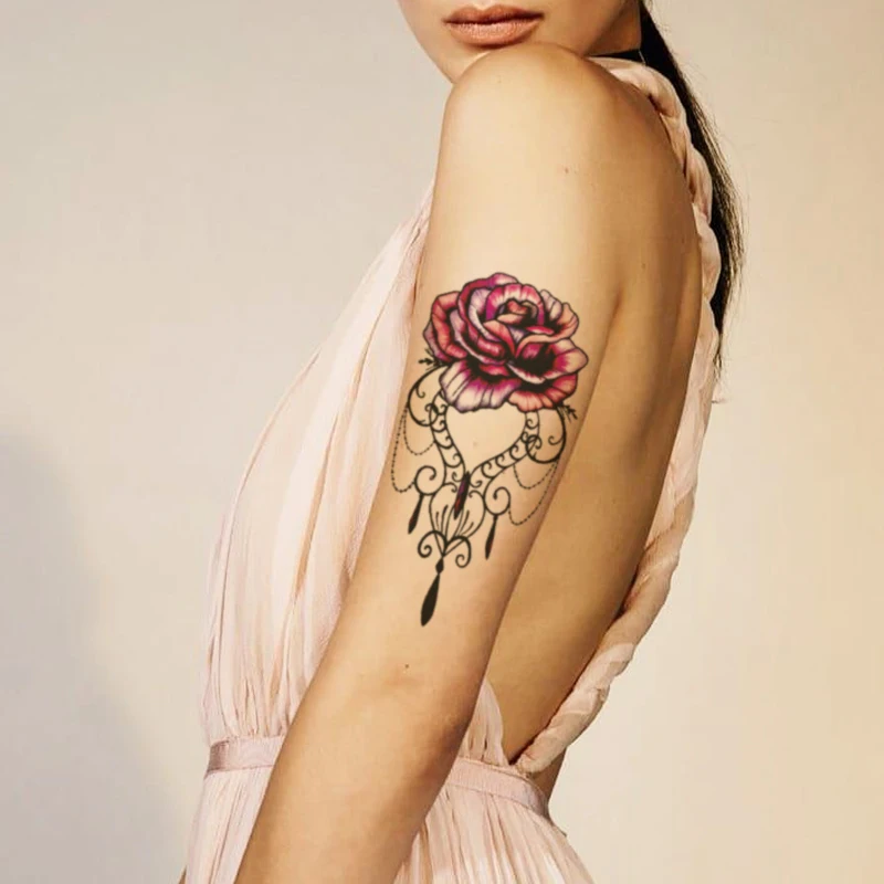 Temporary Tattoo Stickers Watercolor Flower Jewelry Necklace Totem Fake Tattoos Waterproof Tatoos Leg Arm Large Size Women Girl
Temporary Tattoo Stickers Watercolor Flower Jewelry Necklace Totem Fake Tattoos Waterproof Tatoos Leg Arm Large Size Women Girl