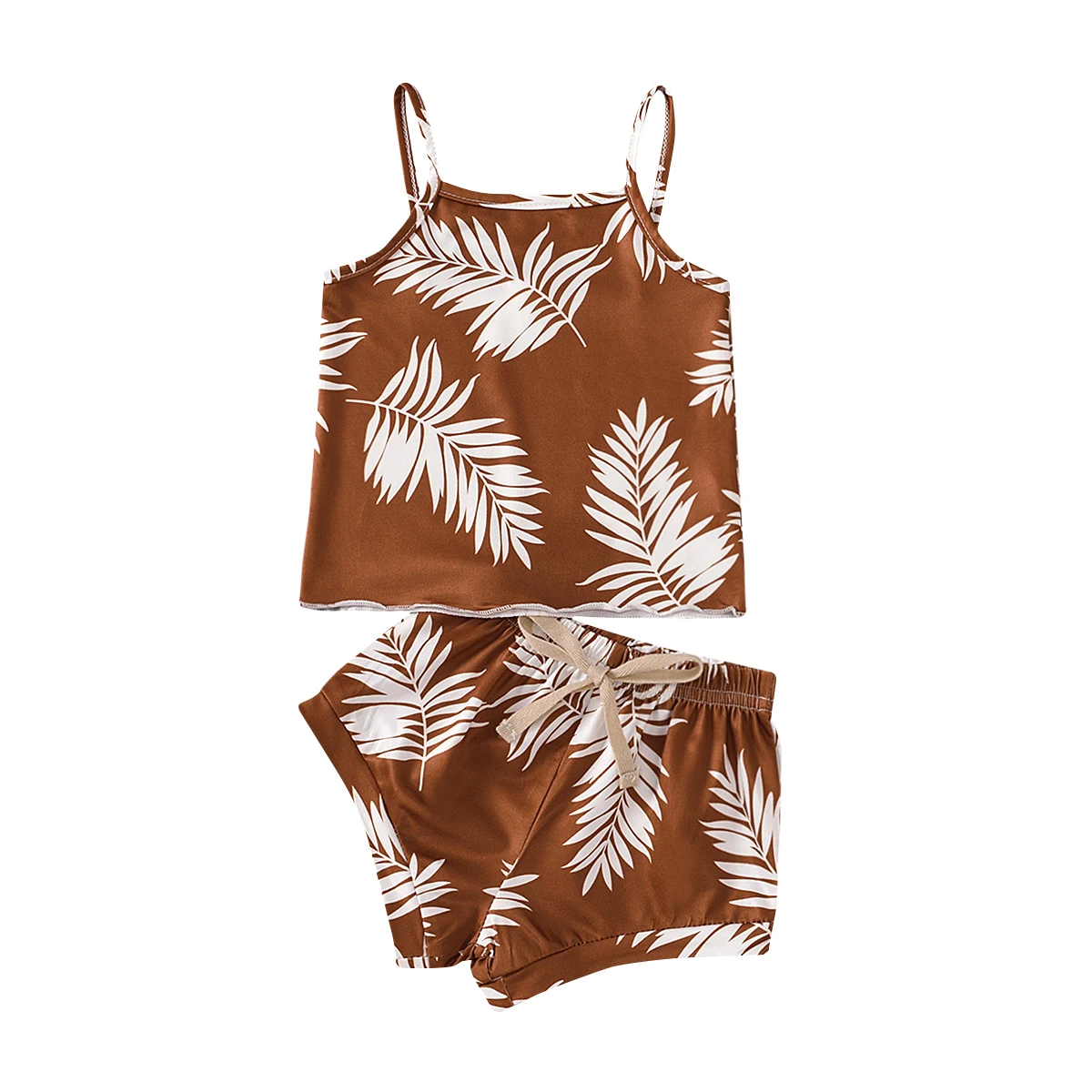 Baby Girls Milk Silk Sleeveless Camisole Leaf Print U-Neck Top + Shorts Clothing Set 2020 Summer 0-2T Children Clothes 2PCS Set
Baby Girls Milk Silk Sleeveless Camisole Leaf Print U-Neck Top + Shorts Clothing Set 2020 Summer 0-2T Children Clothes 2PCS Set