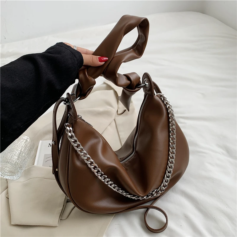 Burminsa Vintage Knotted Strap Soft Hobo Crossbody Shoulder Bags For Women Brand Designer Thick Chain Work Ladies Handbags 2021
Burminsa Vintage Knotted Strap Soft Hobo Crossbody Shoulder Bags For Women Brand Designer Thick Chain Work Ladies Handbags 2021