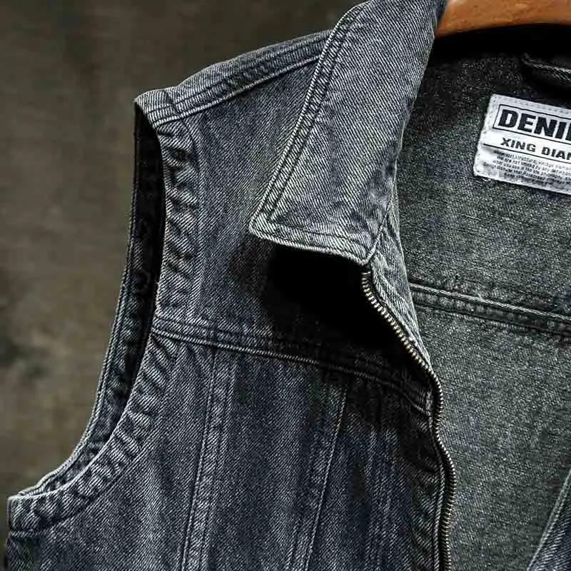 Mcikkny Men's Spring Denim Vest Black Color Motorcycles Jeans Waistcoats For Male Sleeves Jeans Jackets Size M-3XL Washed
Mcikkny Men's Spring Denim Vest Black Color Motorcycles Jeans Waistcoats For Male Sleeves Jeans Jackets Size M-3XL Washed