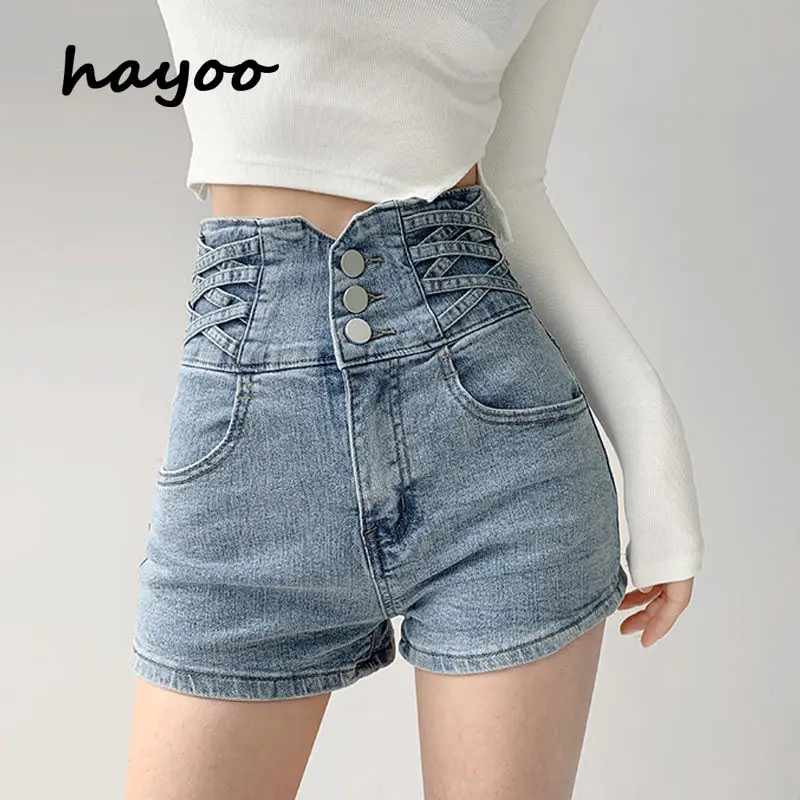 hayoo Summer women's denim shorts hot girl small waist cross high waist belly lifting hip loose wide leg hot pants trendy ins
hayoo Summer women's denim shorts hot girl small waist cross high waist belly lifting hip loose wide leg hot pants trendy ins