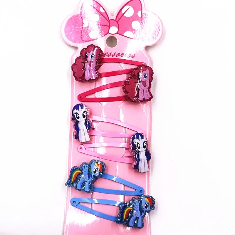 Разноцветные заколки для волос 6 шт. оптовая продажа разноцветные My Little Poni