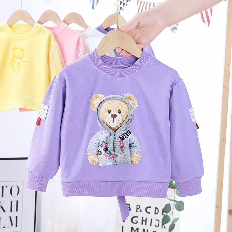 2021 New Children's O Neck Cartoon Cute Bear Long-Sleeve T-shirts Fashion Baby Boys Girls Clothing Tops Sweet Boy Girl Clothes
2021 New Children's O Neck Cartoon Cute Bear Long-Sleeve T-shirts Fashion Baby Boys Girls Clothing Tops Sweet Boy Girl Clothes