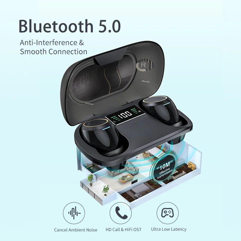 AWEI TWS TA3 ANC Earbuds In-Ear Handsfree USB-C Bluetooth Wireless Earphone Noise Cancelling Waterproof Bass Powerful For Phone
AWEI TWS TA3 ANC Earbuds In-Ear Handsfree USB-C Bluetooth Wireless Earphone Noise Cancelling Waterproof Bass Powerful For Phone