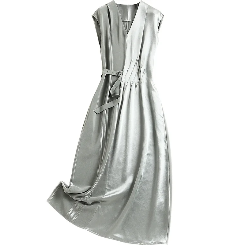 SHUCHAN Acetate Lanon Oversized Tank Dress High Street Sashes A-LINE Mid-Calf Striped Sleeveless V-Neck Summer
SHUCHAN Acetate Lanon Oversized Tank Dress High Street Sashes A-LINE Mid-Calf Striped Sleeveless V-Neck Summer