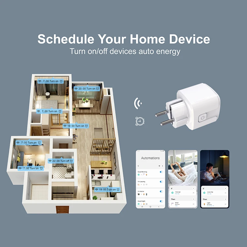 Tuya Smart Bulb WiFi Plug For Apple Homekit Bluetooth Home LED Lighting Room EU Smart Socket Compatible Amazon Alexa/Google Home
Tuya Smart Bulb WiFi Plug For Apple Homekit Bluetooth Home LED Lighting Room EU Smart Socket Compatible Amazon Alexa/Google Home