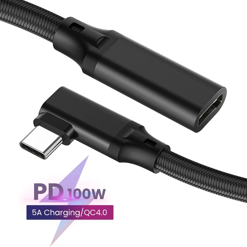 HD 4K Type-C Extension Cable Line 100W PD 5A Right Angle Bend 90 Degree 3.1C Type C Extension Cord For Macbook SAMSUNG Laptop
HD 4K Type-C Extension Cable Line 100W PD 5A Right Angle Bend 90 Degree 3.1C Type C Extension Cord For Macbook SAMSUNG Laptop