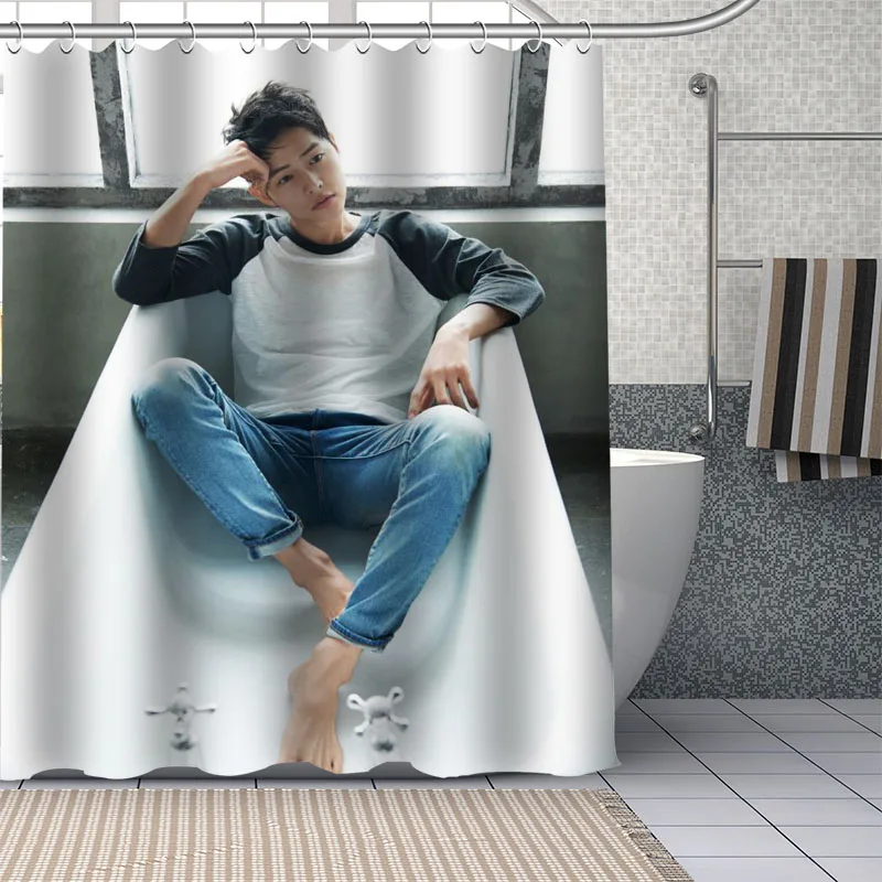Song Joong Ki Shower Curtains Waterproof Fabric Cloth Bathroom Decoration Supply Washable Bath Room Curtain Douche With 12 Hooks
Song Joong Ki Shower Curtains Waterproof Fabric Cloth Bathroom Decoration Supply Washable Bath Room Curtain Douche With 12 Hooks