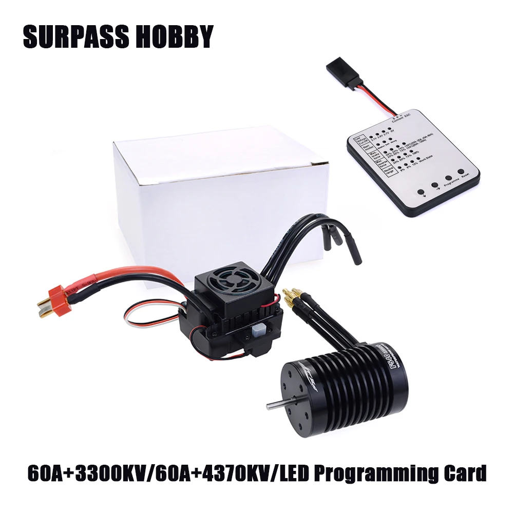 Waterproof F540 3300KV 4370KV Brushless Motor W 60A ESC Combo Set For Redcat HSP Traxxas Axial 110 RC Truck Monster Fashionable
Waterproof F540 3300KV 4370KV Brushless Motor W 60A ESC Combo Set For Redcat HSP Traxxas Axial 110 RC Truck Monster Fashionable