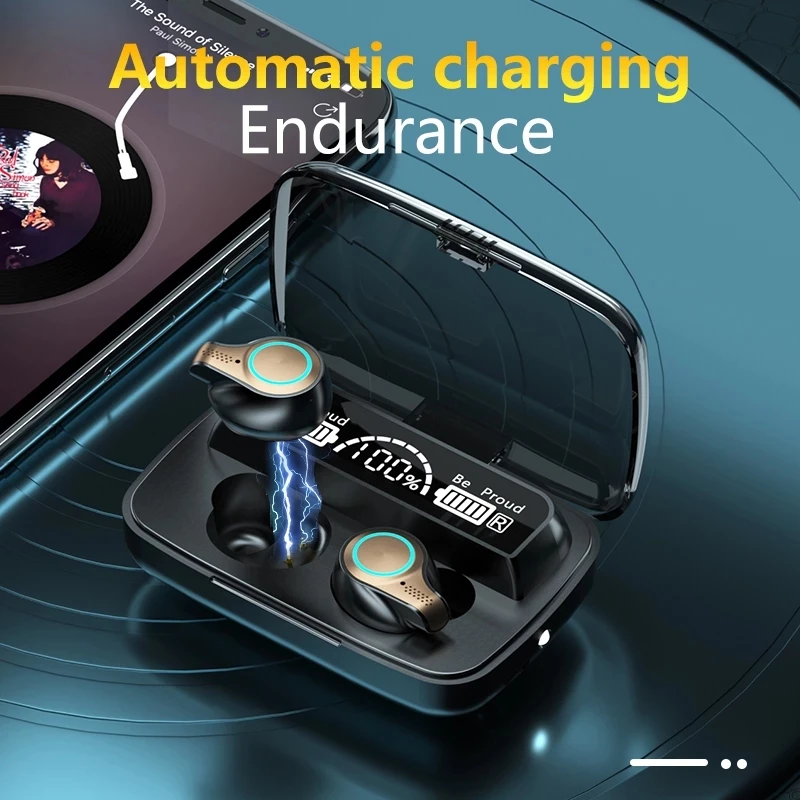 LED Bluetooth Wireless Headphones with Mic Sports Waterproof TWS Bluetooth Earphones Touch Control Wireless Headsets Earbuds
LED Bluetooth Wireless Headphones with Mic Sports Waterproof TWS Bluetooth Earphones Touch Control Wireless Headsets Earbuds