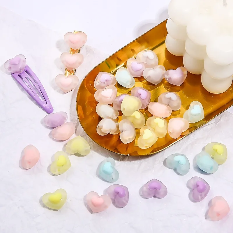 20pcs Frosting Love Beads Mixed Color Pendant Acrylic Spaced Beads Jewelry Making Bracelet Diy Earrings Supplies Accessories
20pcs Frosting Love Beads Mixed Color Pendant Acrylic Spaced Beads Jewelry Making Bracelet Diy Earrings Supplies Accessories