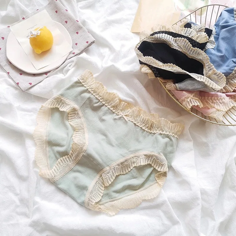Autumn And Winter Morandi Lace-edge Comfortable Modal Mid-waist Cotton Briefs Mid-waist Women Panties
Autumn And Winter Morandi Lace-edge Comfortable Modal Mid-waist Cotton Briefs Mid-waist Women Panties