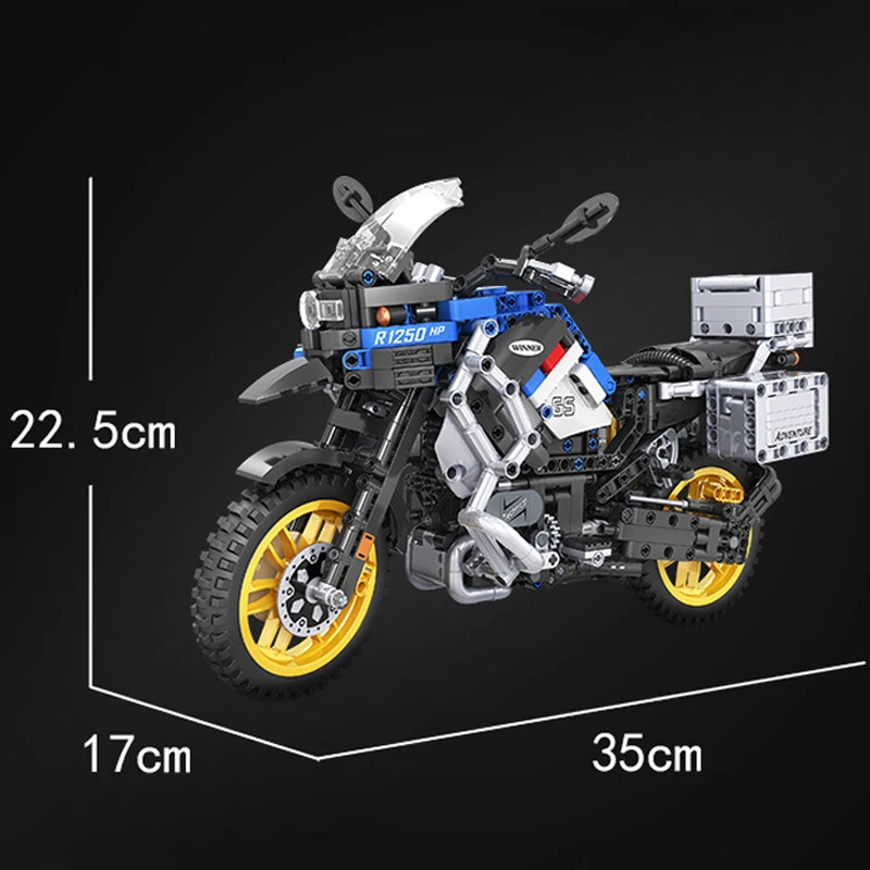 1:6 948pcs Technical Motorcycle MOC Model Building Blocks Speed Racing Car Motocross Vehicle Motorbike Mini Bricks Toys for Boy 
1:6 948pcs Technical Motorcycle MOC Model Building Blocks Speed Racing Car Motocross Vehicle Motorbike Mini Bricks Toys for Boy