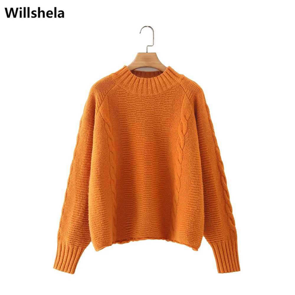 Willshela Women Fashion Knit Sweater Long Sleeves Mock Neck Casual Woman Basic Knitted Sweaters Pullover Chic Knitwear Tops
Willshela Women Fashion Knit Sweater Long Sleeves Mock Neck Casual Woman Basic Knitted Sweaters Pullover Chic Knitwear Tops