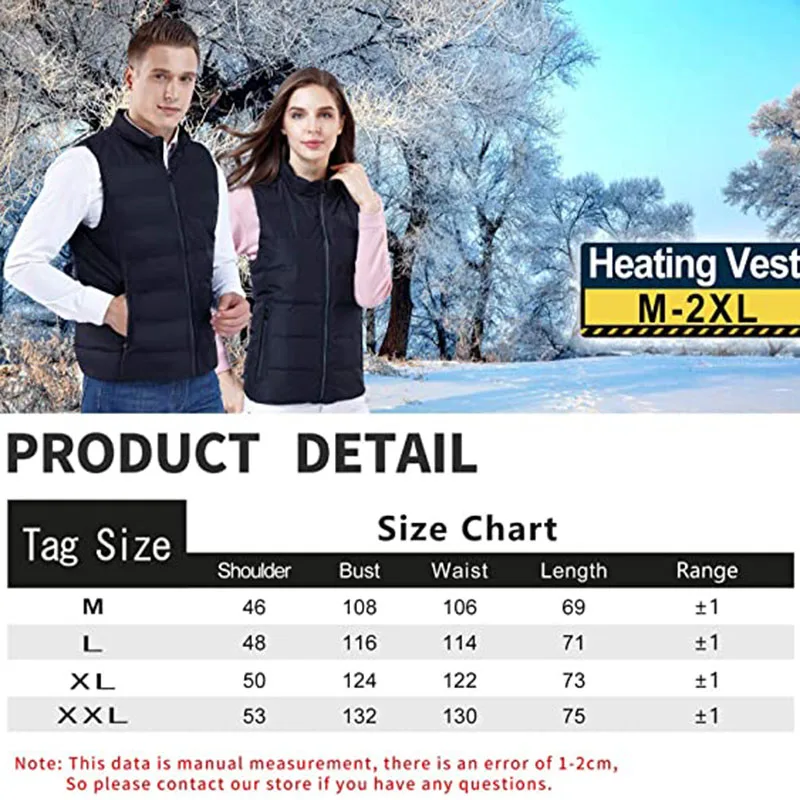 2021 Winter Warm Men Jacket Heated Vest USB Outdoor Activities Electric Heating Jacket Warmer Heating Pad hunting vest Jacket
2021 Winter Warm Men Jacket Heated Vest USB Outdoor Activities Electric Heating Jacket Warmer Heating Pad hunting vest Jacket