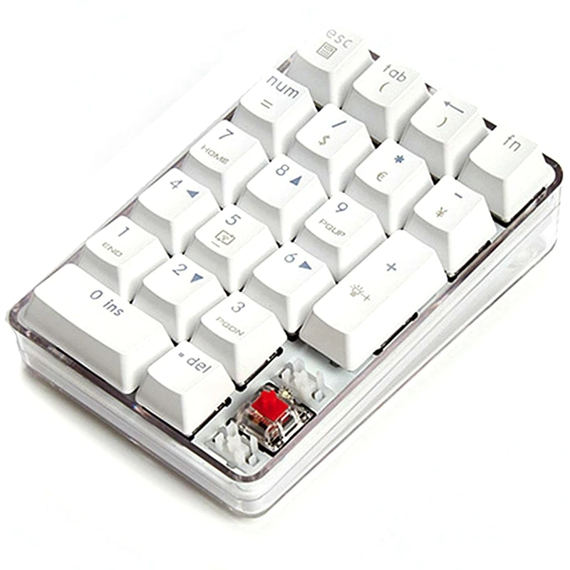 Mechanical Numeric Keypad Wired Gaming Keypad Crystal Case White Backlit 21 Keys Mini Numpad Portable
Mechanical Numeric Keypad Wired Gaming Keypad Crystal Case White Backlit 21 Keys Mini Numpad Portable