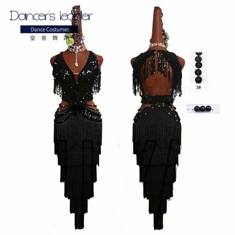 Latin Dance Dress Professional Competition Costume Tassel Sequin Fluorescent Dance Skirt Female Adult Children Custom Costume
Latin Dance Dress Professional Competition Costume Tassel Sequin Fluorescent Dance Skirt Female Adult Children Custom Costume