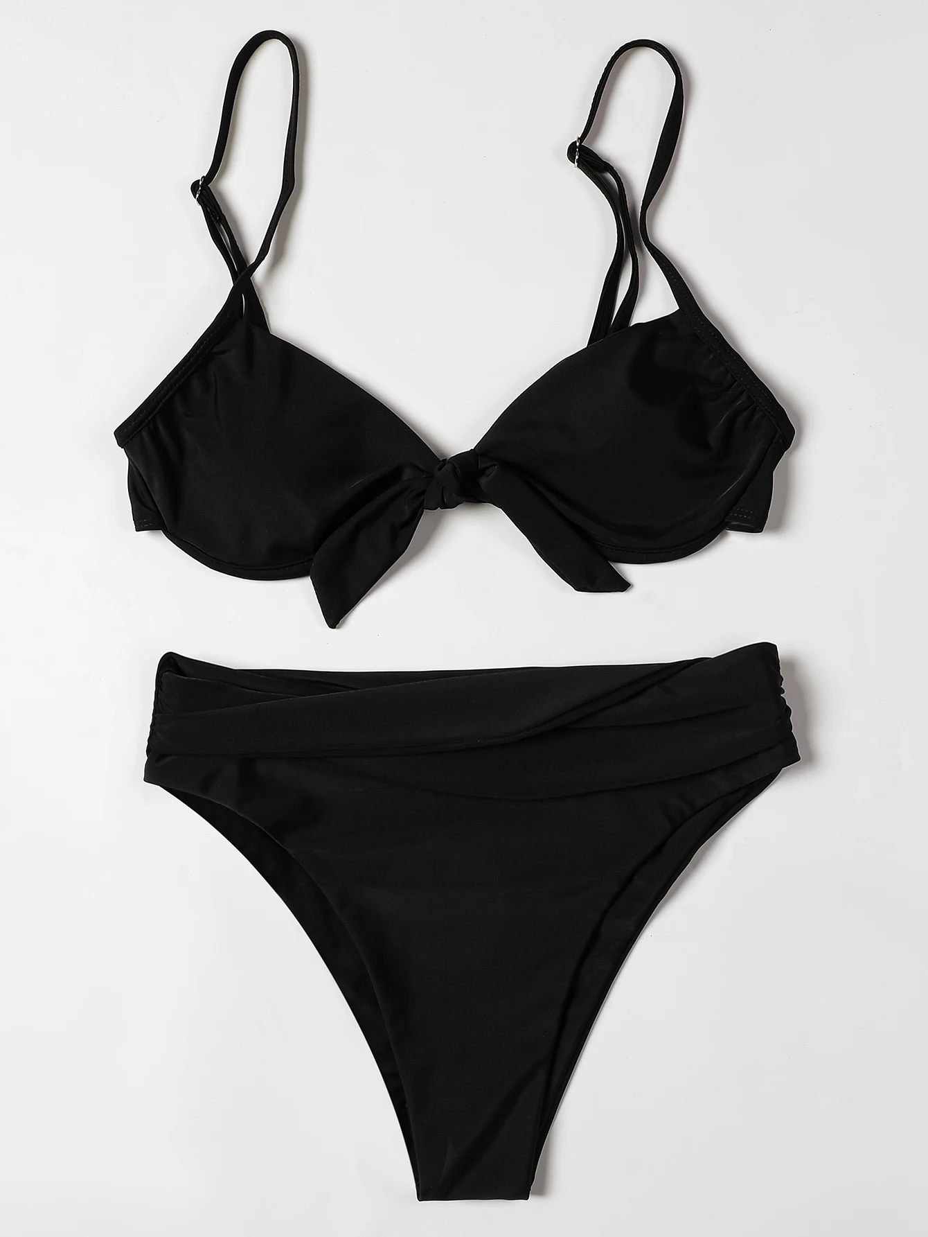 Black Solid Bow High Waist Bikinis Brazilian Sexy Bikini 2021 New Arrival Straps Padded Swimsuit Female Swimwear Women Biquini
Black Solid Bow High Waist Bikinis Brazilian Sexy Bikini 2021 New Arrival Straps Padded Swimsuit Female Swimwear Women Biquini