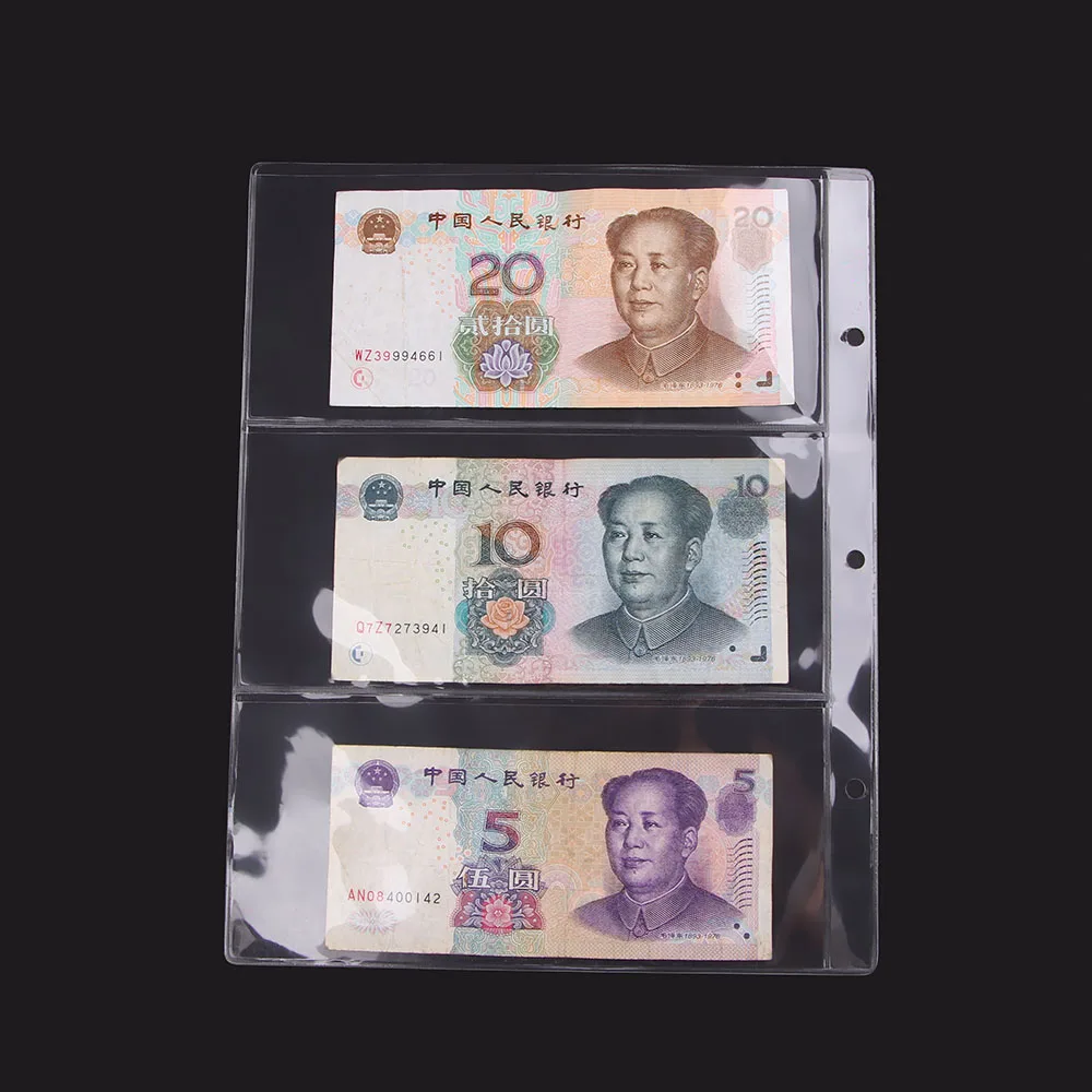 180*80mm Money Banknote Paper Money Album Page Collecting Holder Sleeves 3-slot Loose Leaf Sheet Album Protection
180*80mm Money Banknote Paper Money Album Page Collecting Holder Sleeves 3-slot Loose Leaf Sheet Album Protection