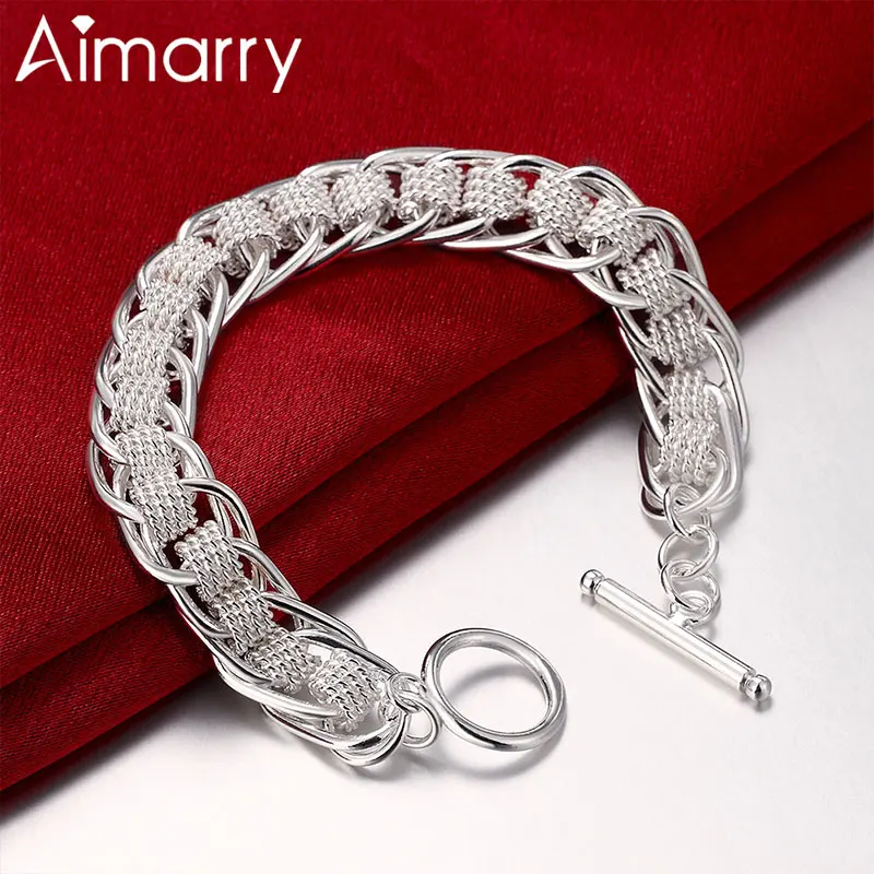 Aimarry 925 Sterling Silver Weave Circle TO Chain Bracelet For Women Men Party Gifts Engagement Wedding Fashion Jewelry
Aimarry 925 Sterling Silver Weave Circle TO Chain Bracelet For Women Men Party Gifts Engagement Wedding Fashion Jewelry