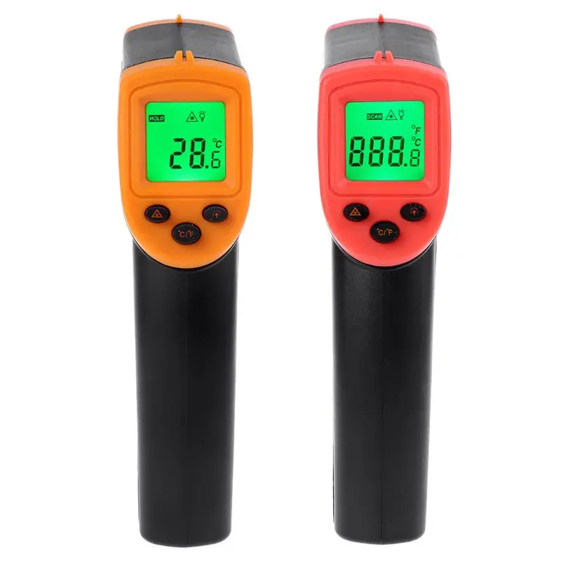 

-50~600℃ / -58~1122℉ Digital Thermometer Gun Pyrometer High Temperature Meter Non-Contact Infrared IR Laser-Point Thermometer