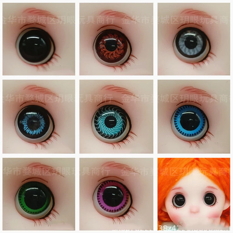 Глаза bjd 8 пар 10 мм для кукол 16 см ob11 аксессуары игрушек 3D глаза сделай сам игрушка