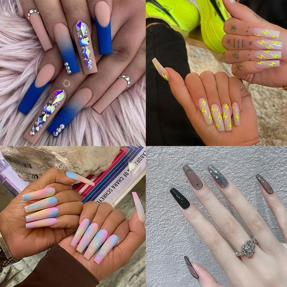24pcs/Box Press On Nails Full Cover Detachable Artificial Fake Nails Long Ballerina False Nails Wearable Nail Tips
24pcs/Box Press On Nails Full Cover Detachable Artificial Fake Nails Long Ballerina False Nails Wearable Nail Tips